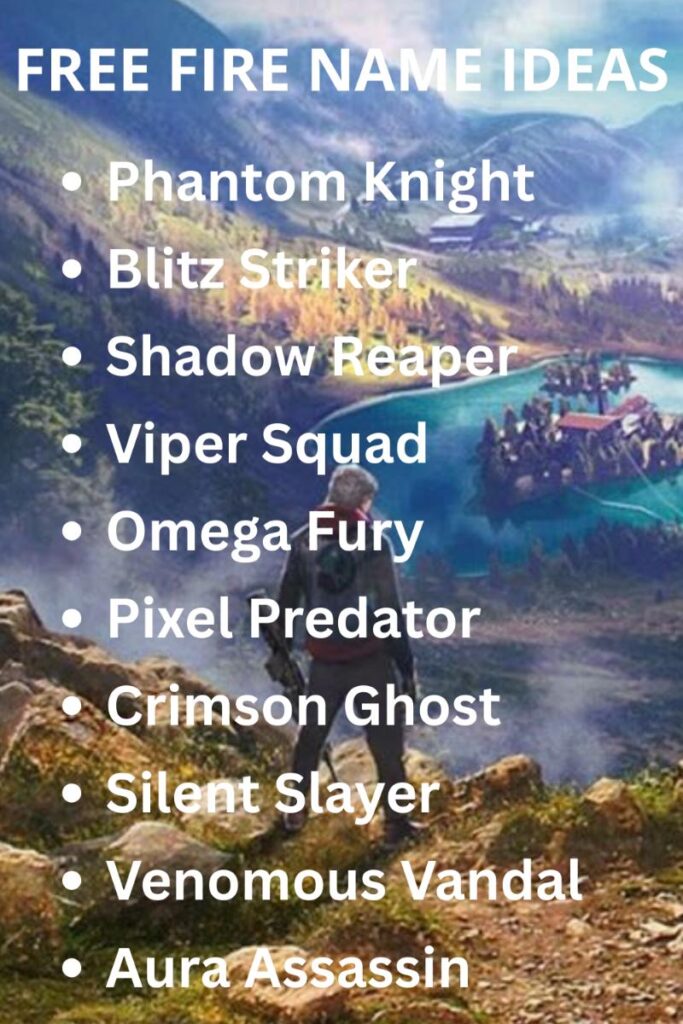 Free fire name ideas