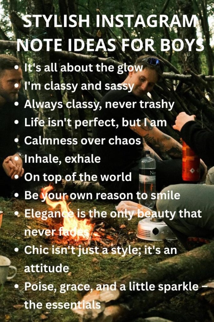Instagram note ideas for boys