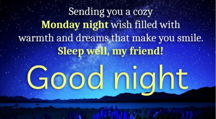 Monday good night images for whatsapp2
