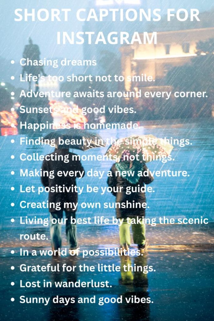 Short captions for instagram posts