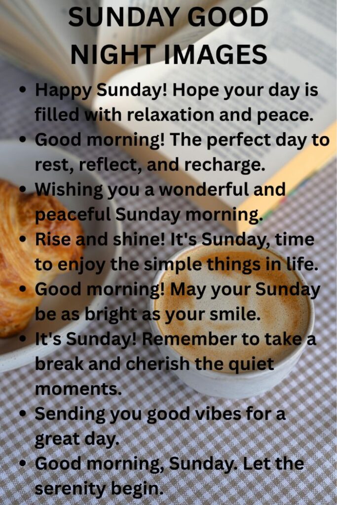 Sunday good night images