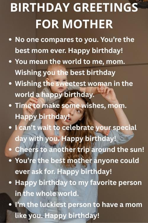 Top birthday greetings for mother