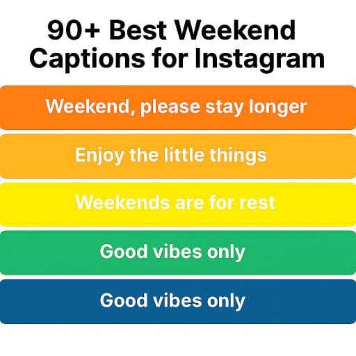 Top weekend captions for instagram
