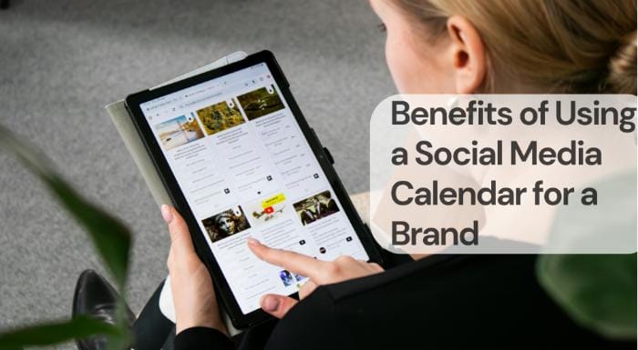 Benefits of using a social media calendar for a brand