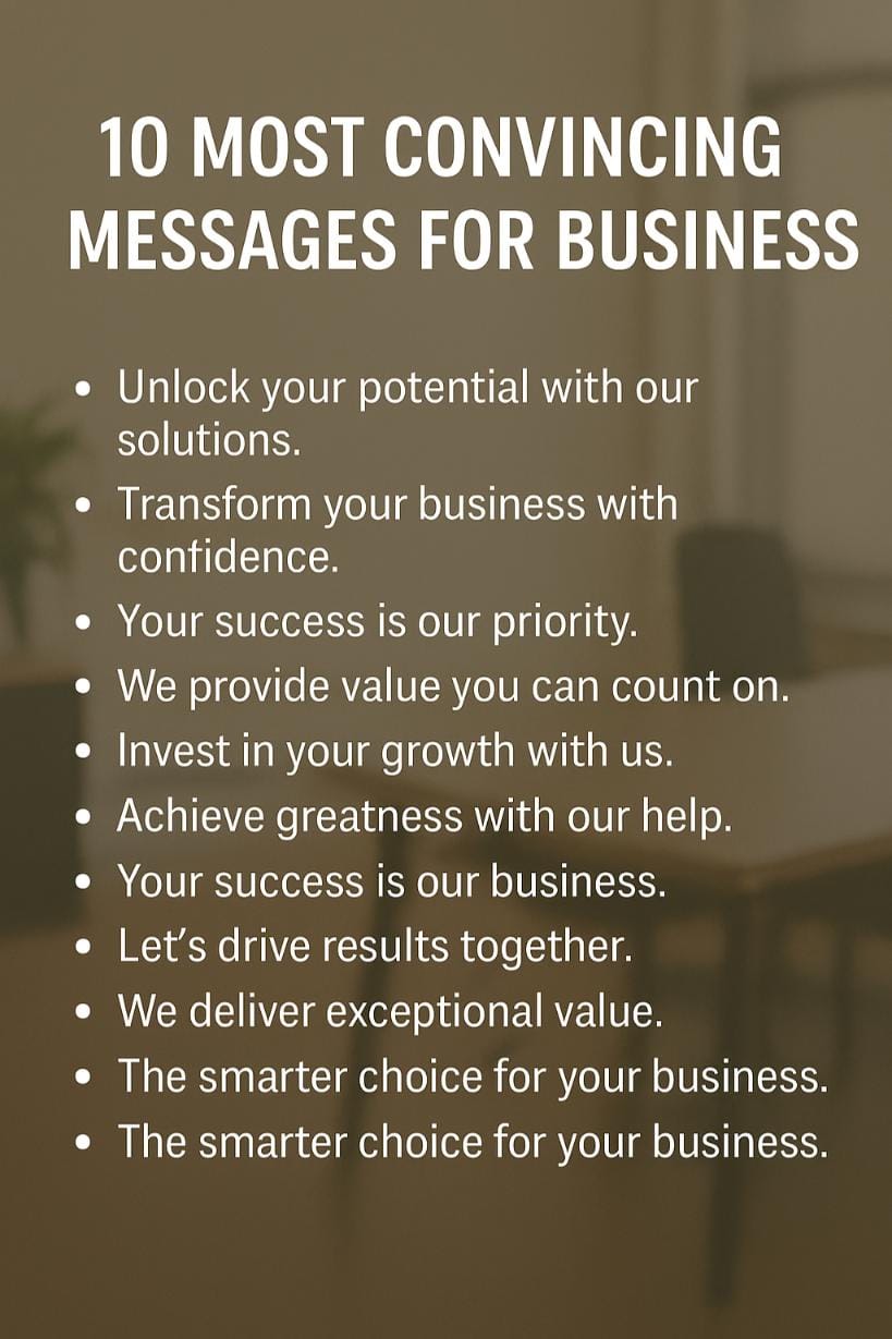 Useful Message 71+ Most Used Convincing Messages for Business — Trending Us