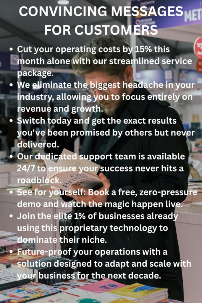 Convincing messages for customer