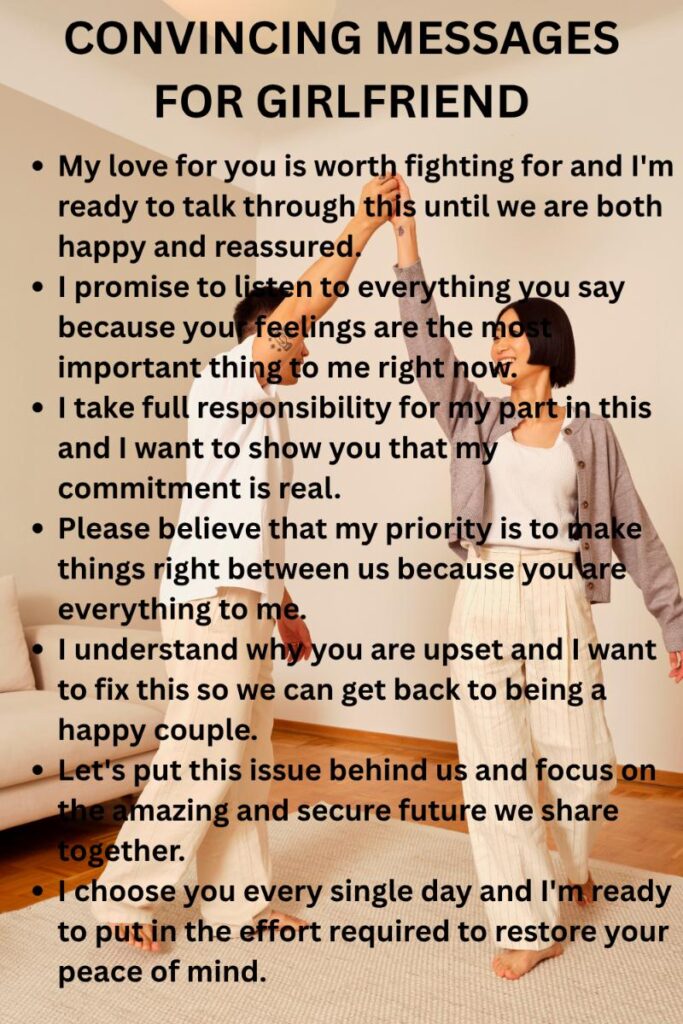 Convincing messages for girlfriend