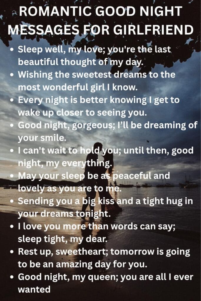 Good night message for girlfriend Good night message for girlfriend