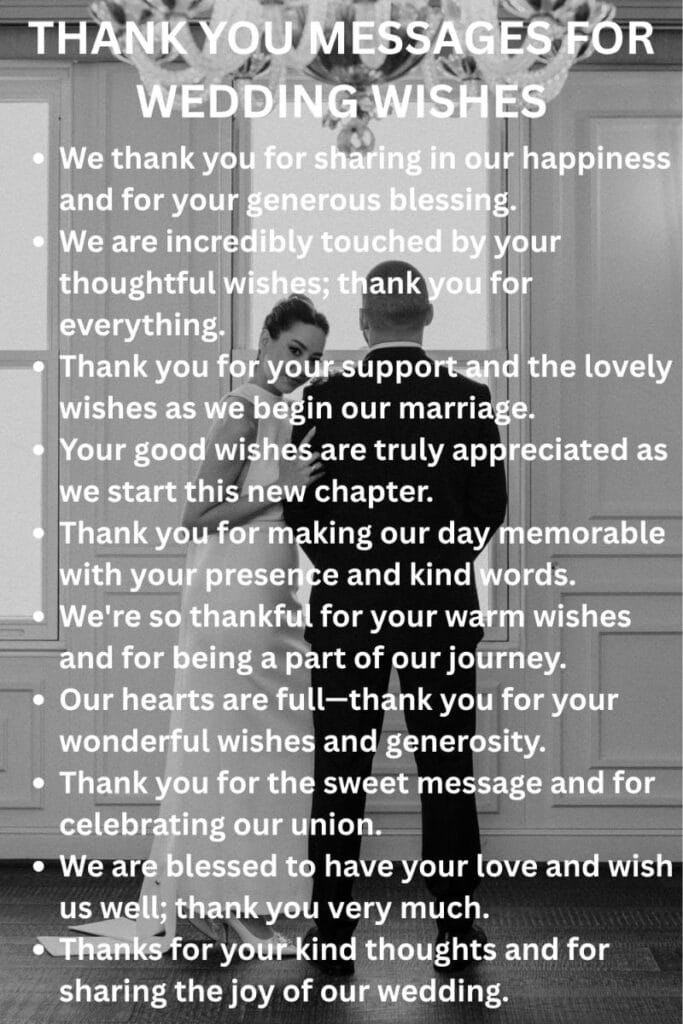 Thank you messages for wedding