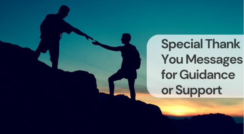 Thanks messages for guidance