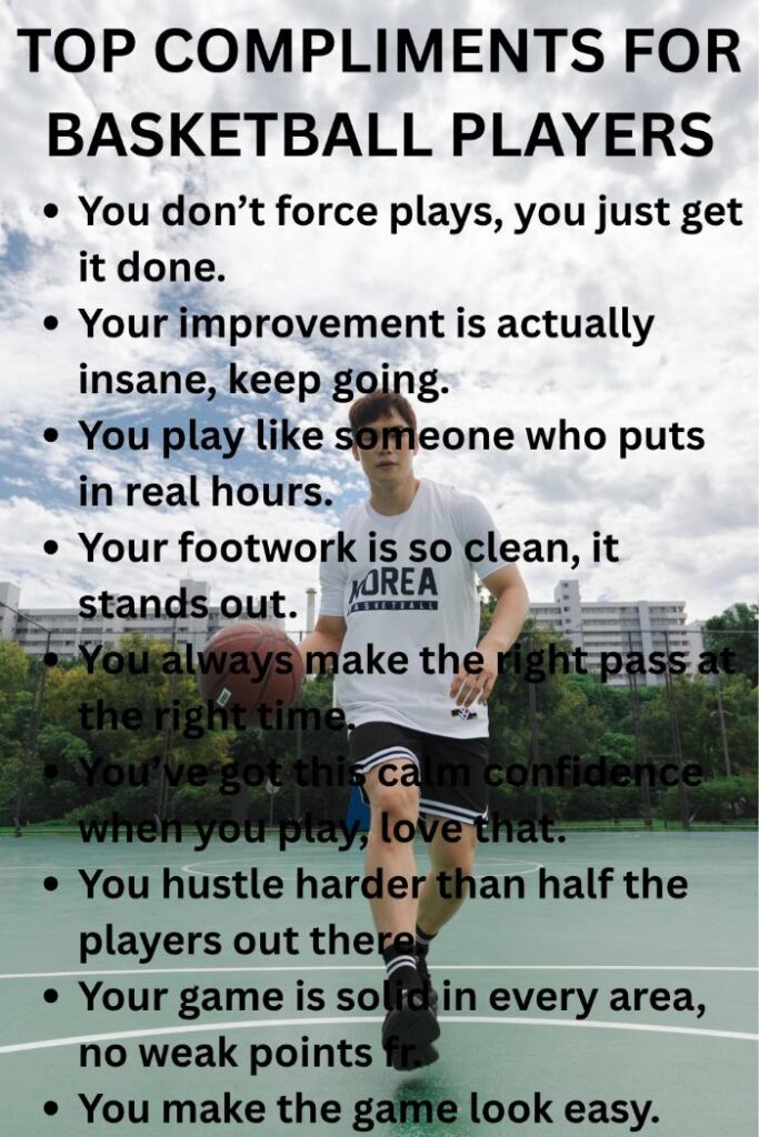 Compliments for basketball player