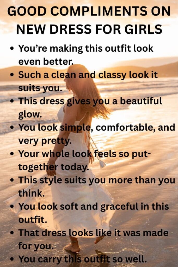Compliments for new dress on girls