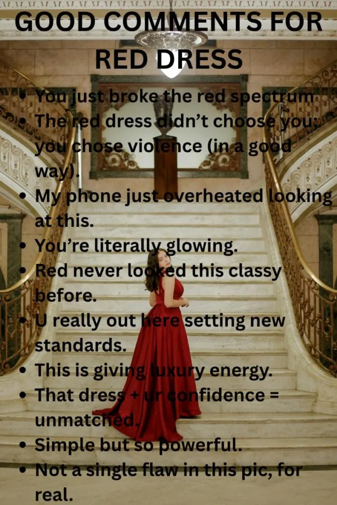 50+ Good Comments for Red Dress Outfit Posts  Trending Us