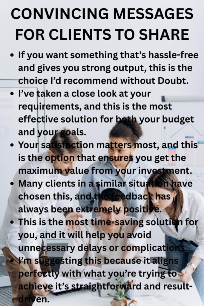 Convincing messages for your clients