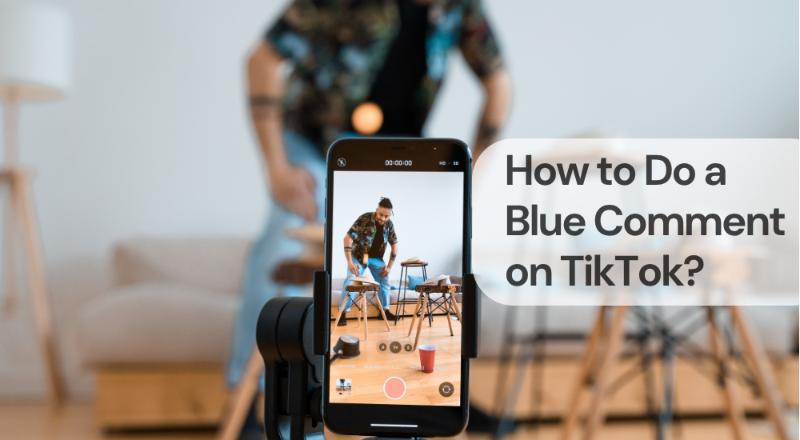 How to do a blue comment on tiktok