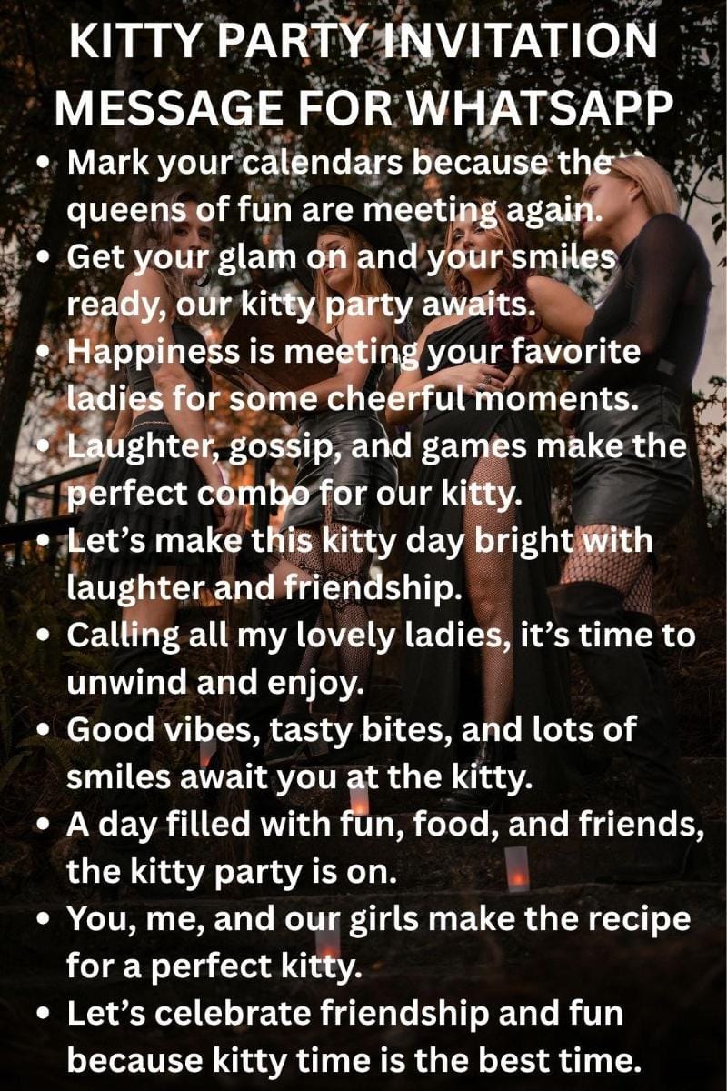 70+ Kitty Party Invitation Messages for WhatsApp — Trending Us