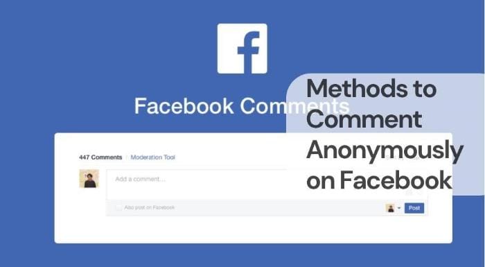 Methods to comment anonymously on facebook Methods to comment anonymously on facebook