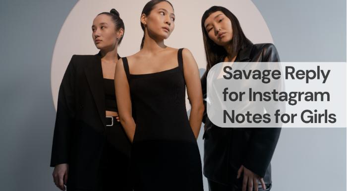Savage reply for instagram notes for girls