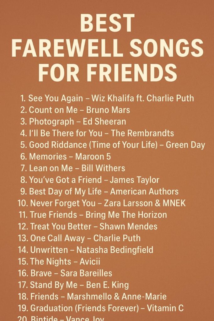 Best farewell songs