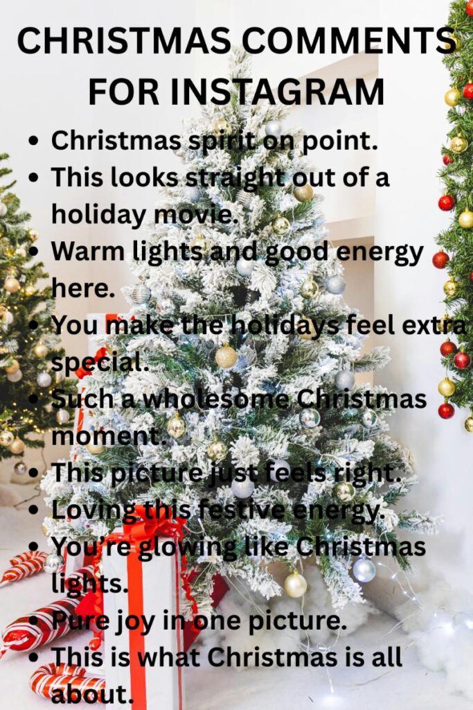 Christmas comments for instagram