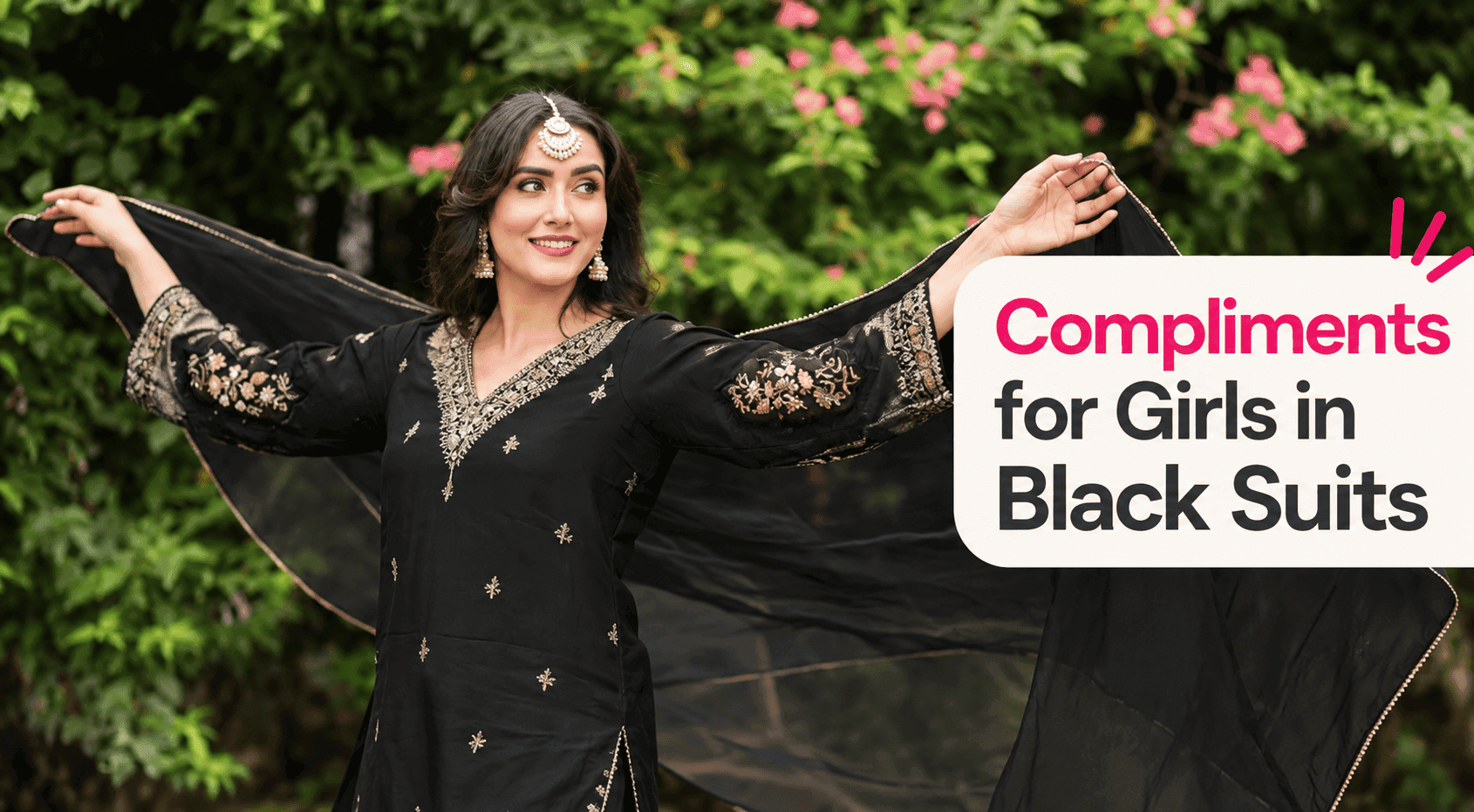 Compliments for girls in black suits 1 Compliments for girls in black suits