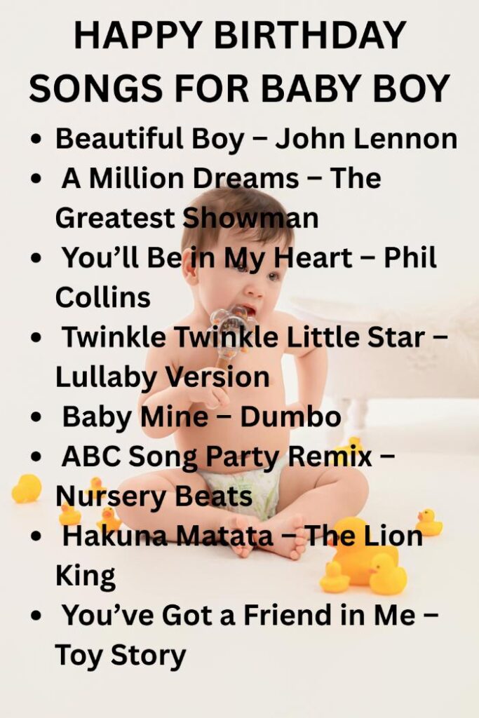 Happy birthday songs to baby boy