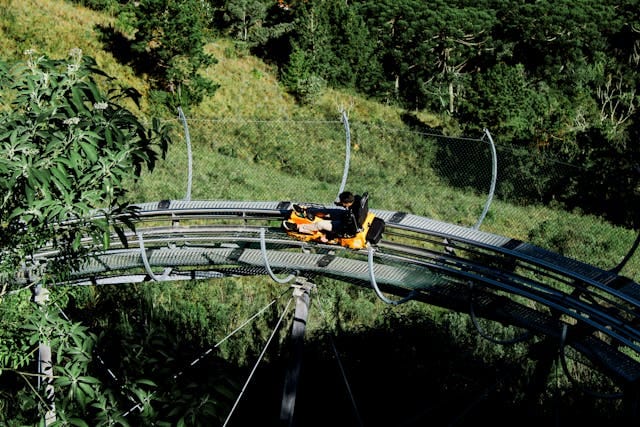 Night alpine coaster rides