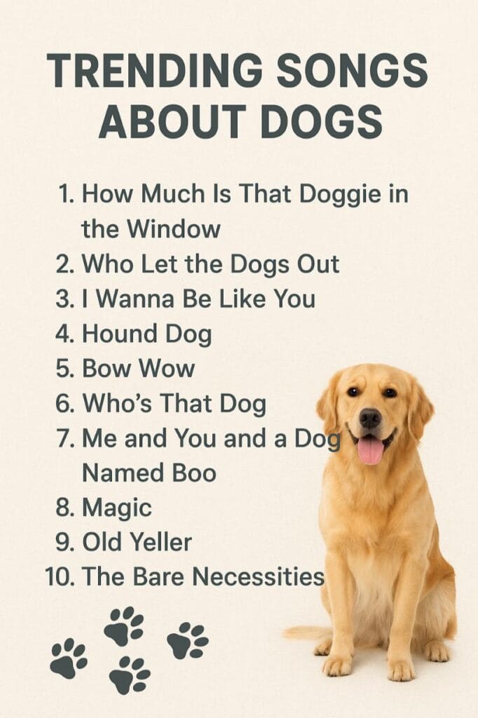Songs about dogs photos