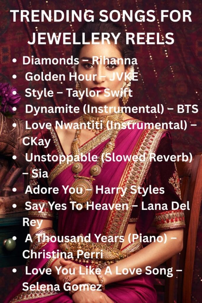 Songs for jewellery contents