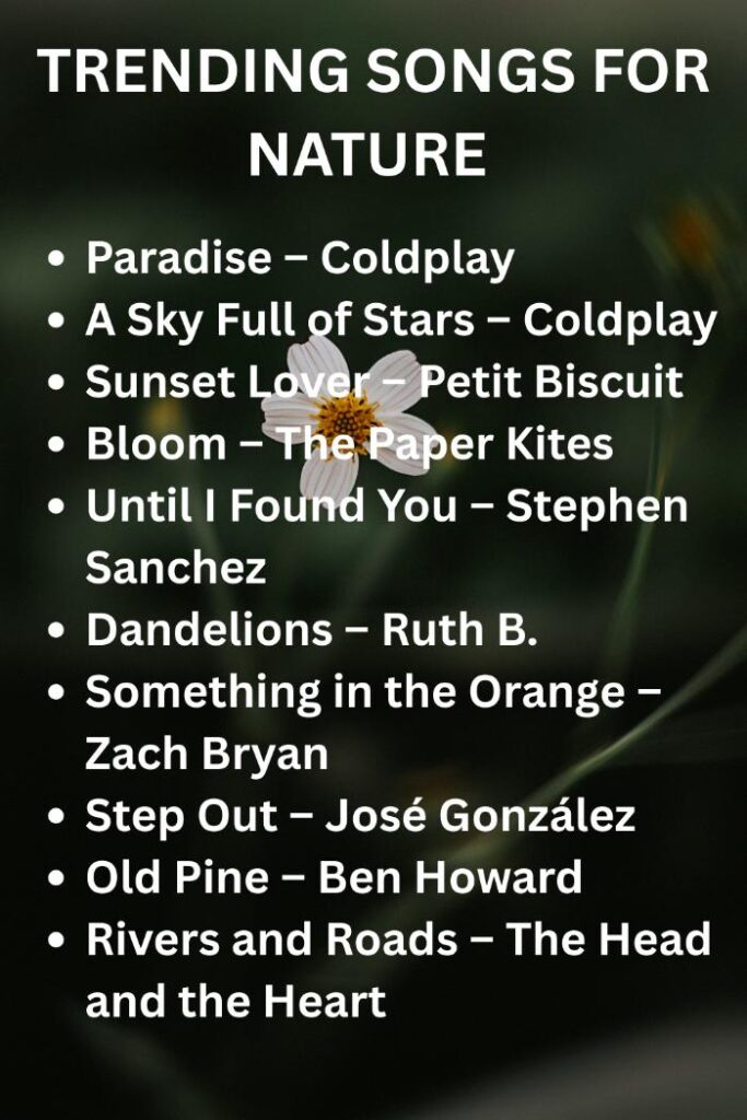 Songs for nature videos