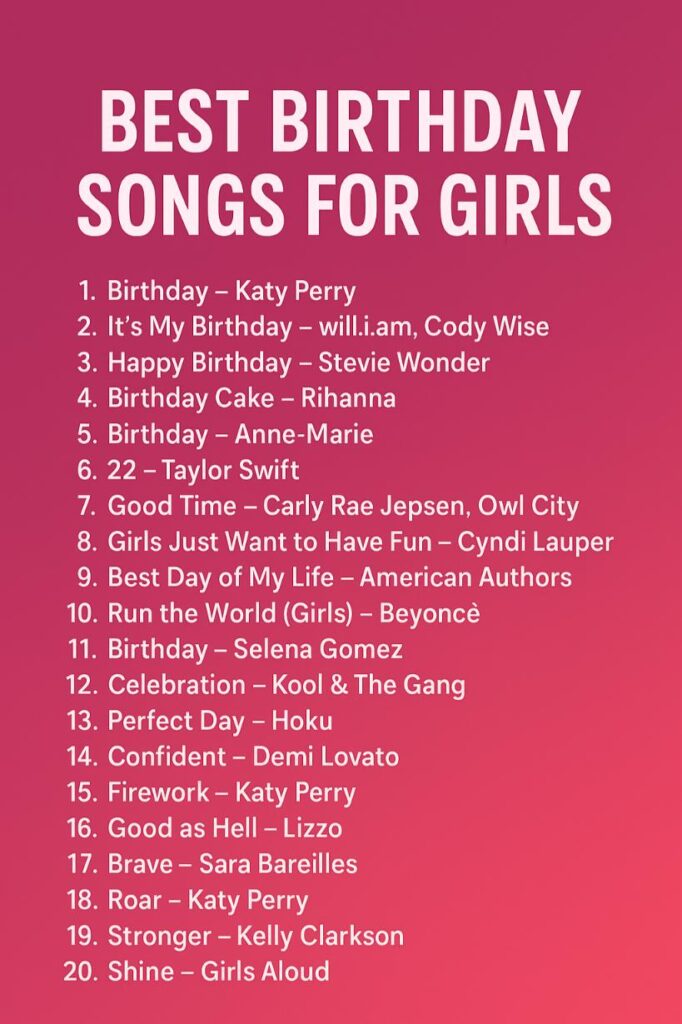 Trending songs for girls