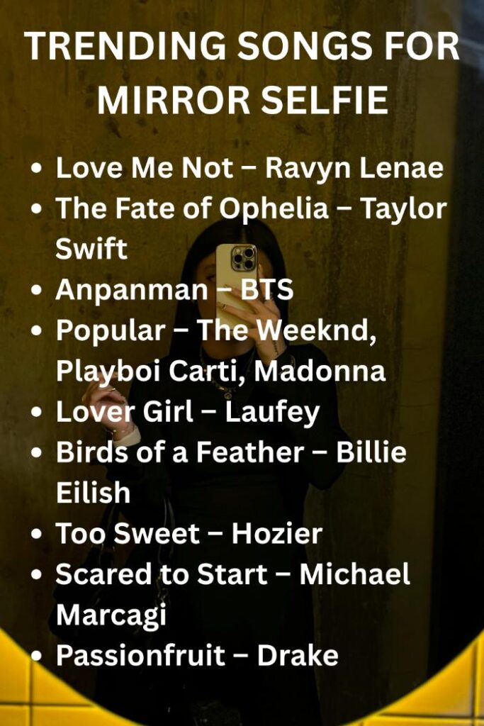 Trending songs for mirror selfie