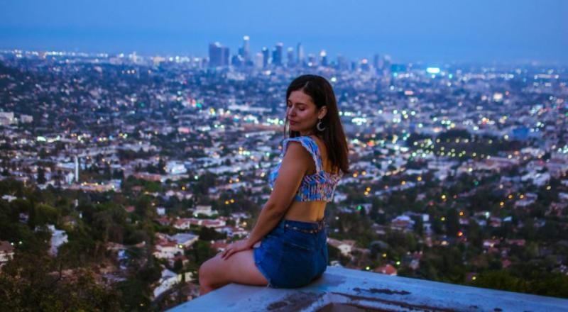 The city lights from griffith park