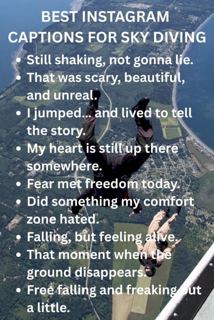 Best instagram captions for sky diving Best instagram captions for sky diving