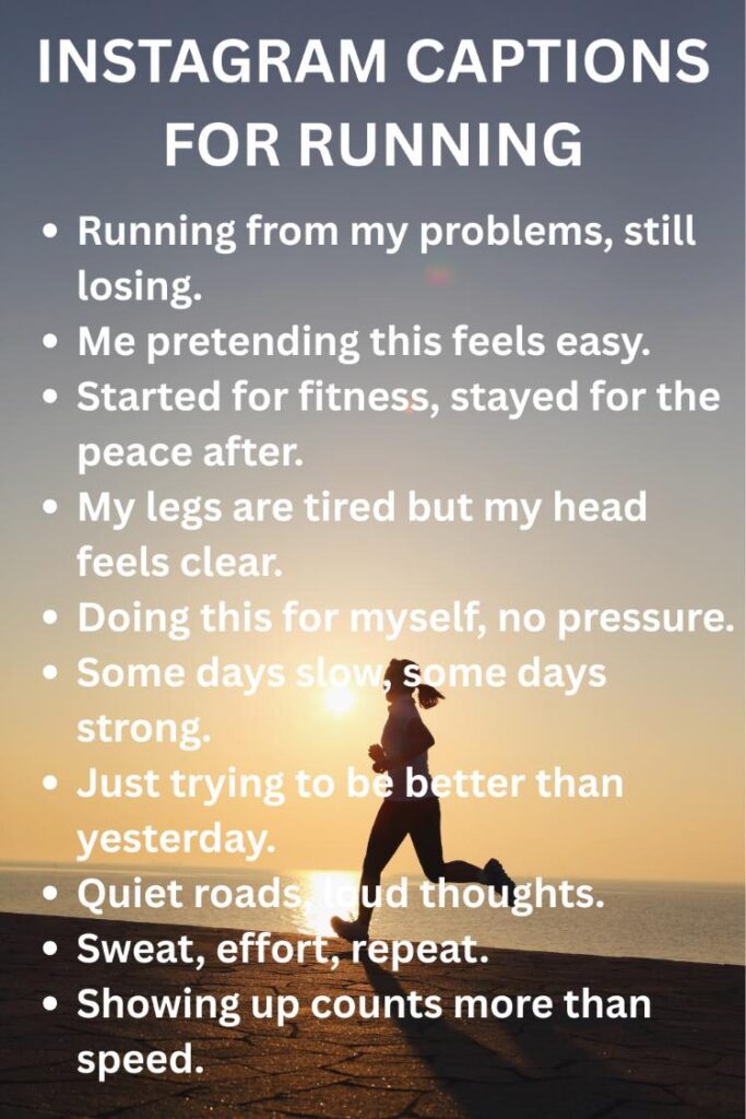 Captions for running posts