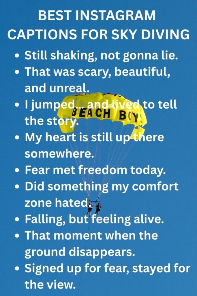 Captions for sky diving Captions for sky diving