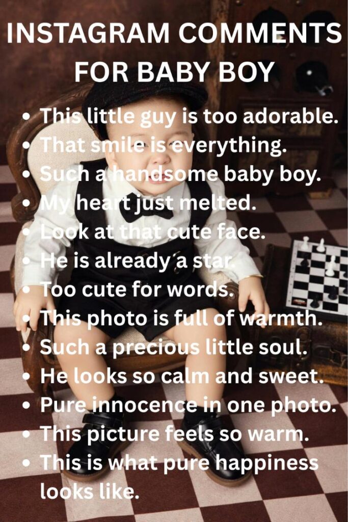 Instagram comments for baby boy