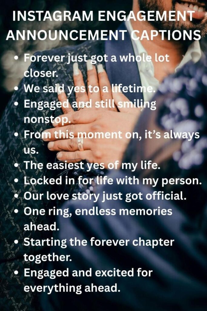 Instagram engagement announcement captions