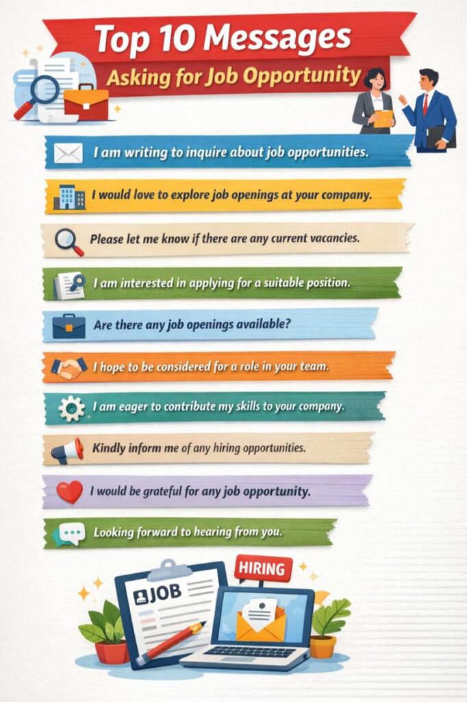 Messages asking for job