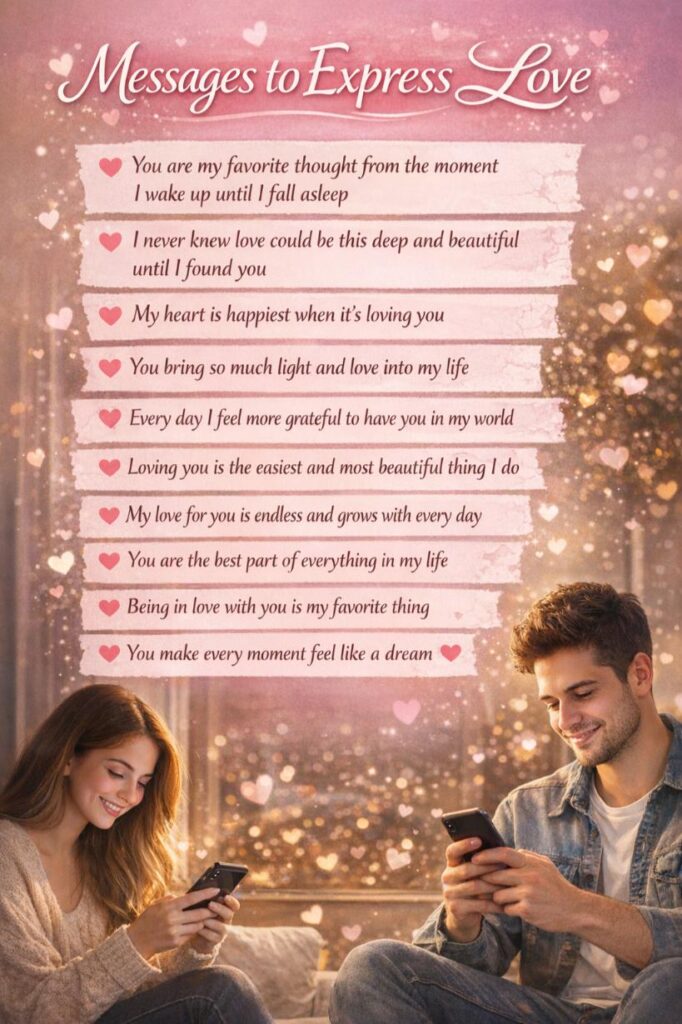 Messages to express your love