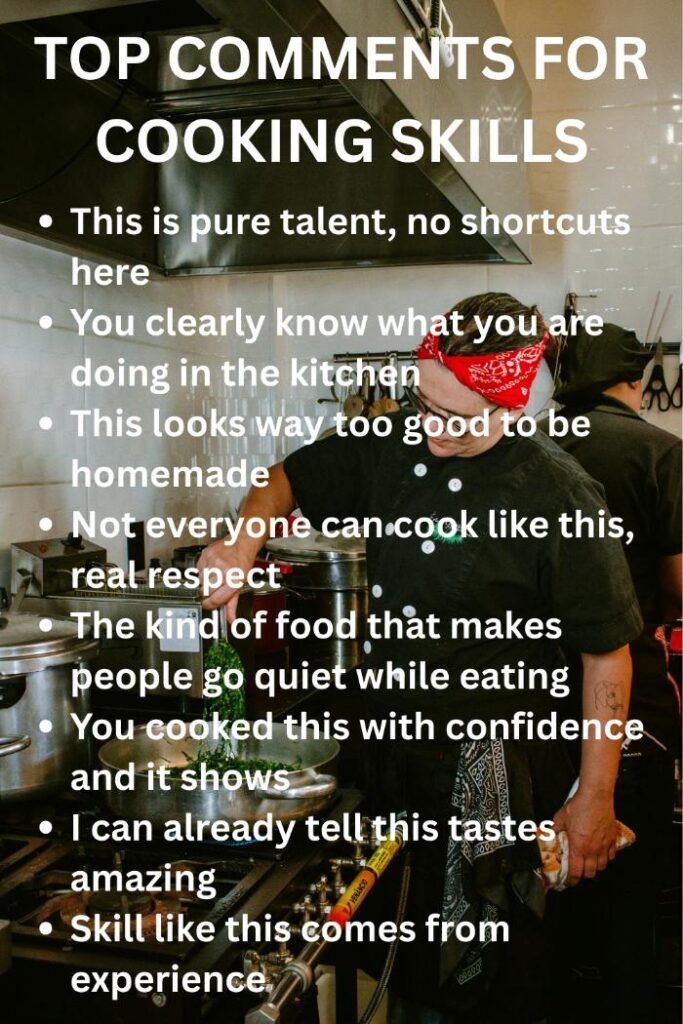 Top comments for cooking skills