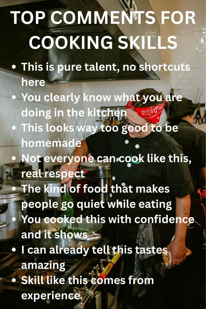 85+ Top Comments For Cooking Skills (Must Use) — Trending Us