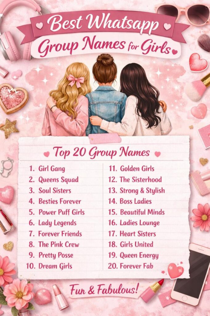 Top whatsapp group names for girls