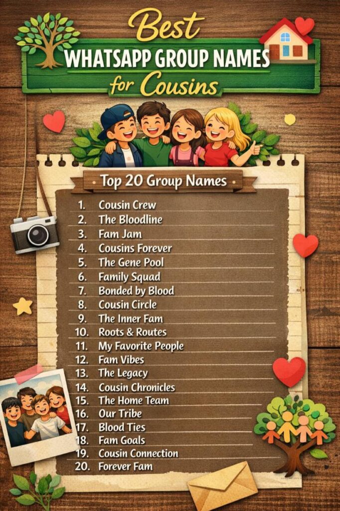 Whatsapp group name ideas for cousins