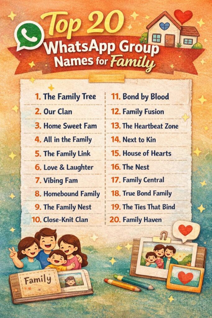 Whatsapp group names idea for family