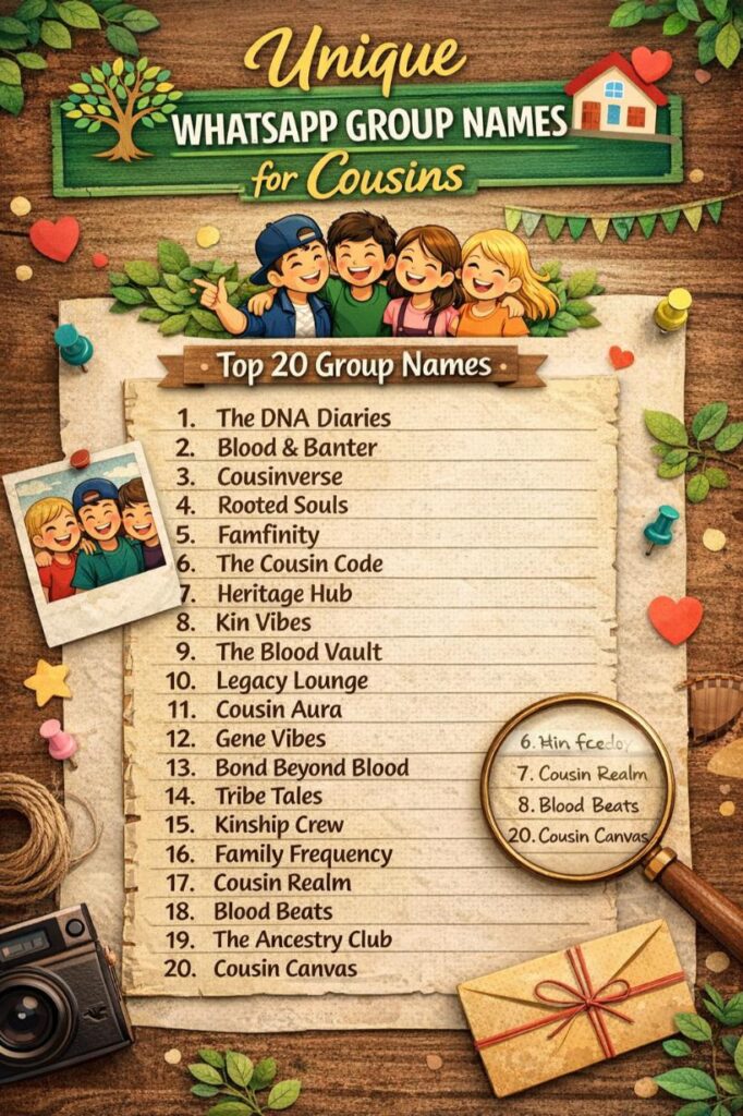 Whatsapp group names for cousins