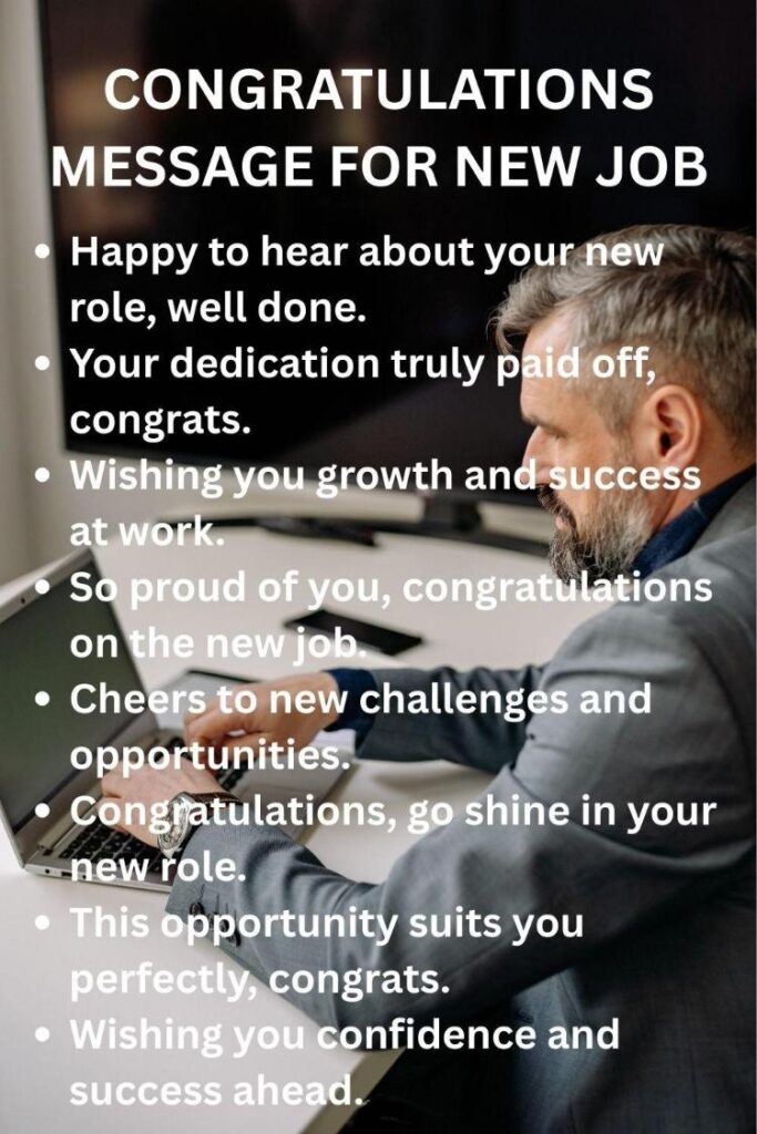 Congratulations message to new job Congratulations message to new job