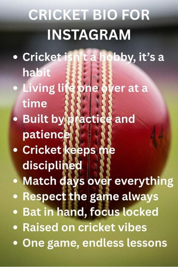 Cricket bio for instagram Cricket bio for instagram