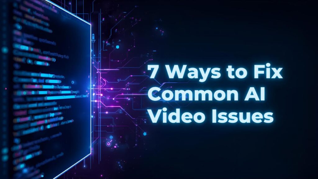 How to fix common ai video issues
