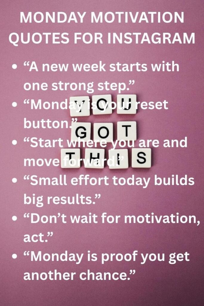 Monday motivation quotes for instagram